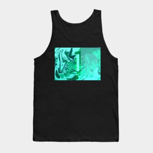 Green Swirly Tank Top